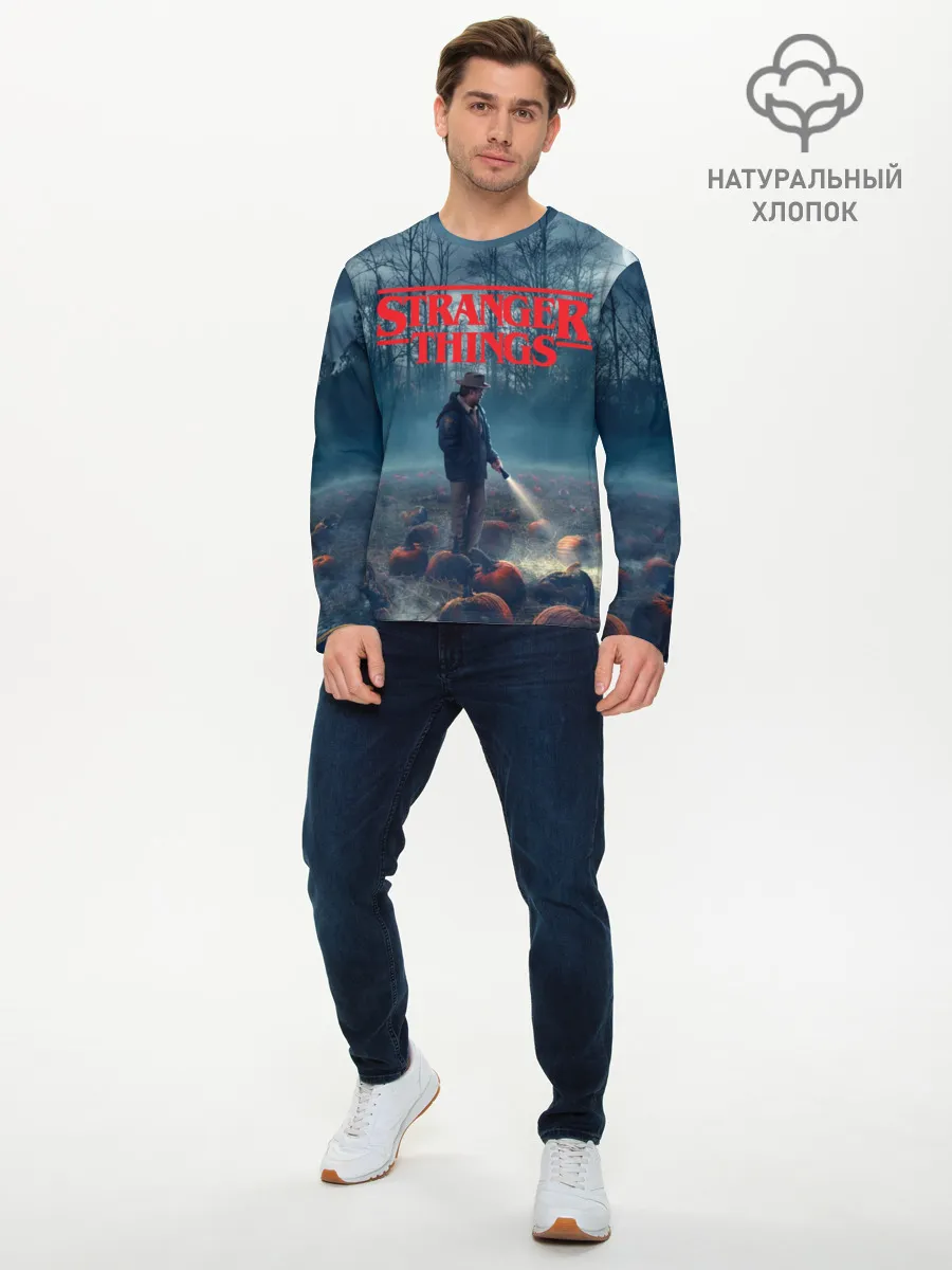 Мужской лонгслив базовый / Stranger Things