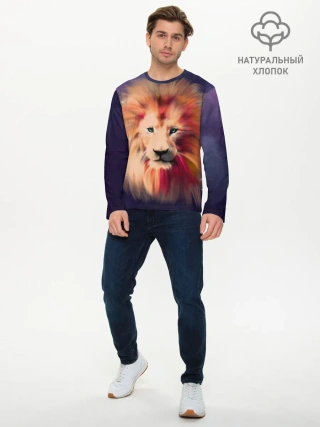 Мужской лонгслив базовый / Space Lion