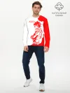 Мужской лонгслив базовый / Хамон красный