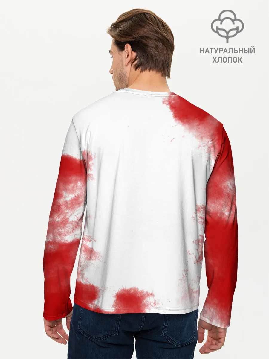 Мужской лонгслив базовый / Джоджо герои красный дым