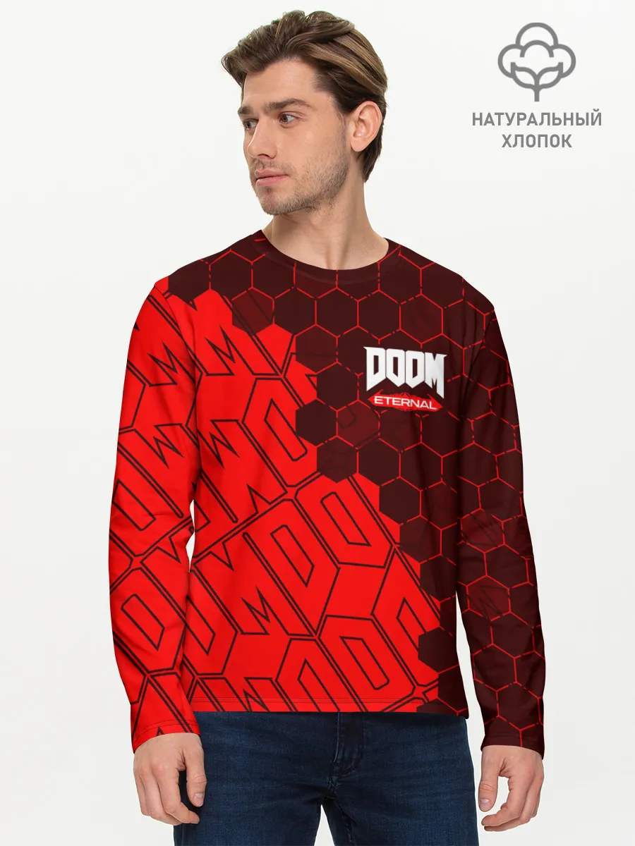 Мужской лонгслив базовый / DOOM ETERNAL / ДУМ ЭТЕРНАЛ