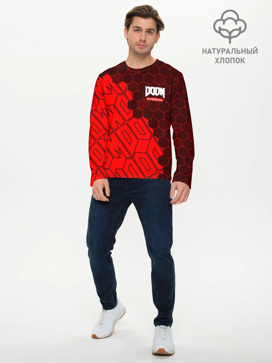 Мужской лонгслив базовый / DOOM ETERNAL / ДУМ ЭТЕРНАЛ