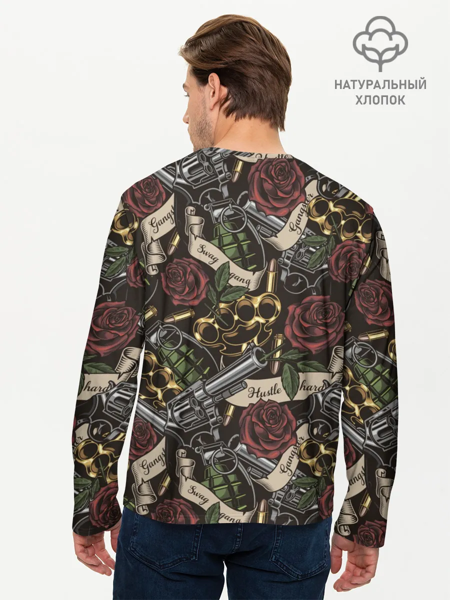 Мужской лонгслив базовый / старая школа