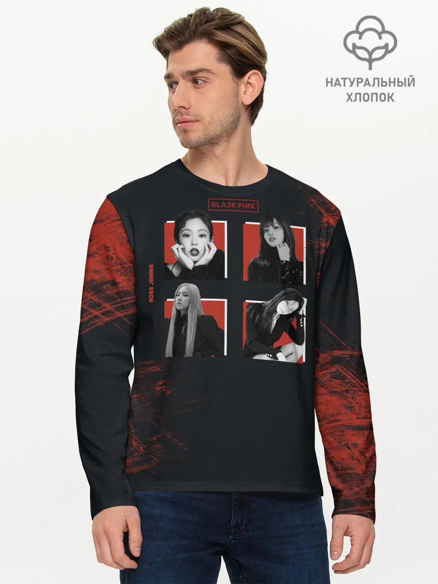 Мужской лонгслив базовый / BLACKPINK