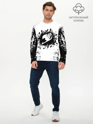 Мужской лонгслив базовый / Хвост Феи монохромный