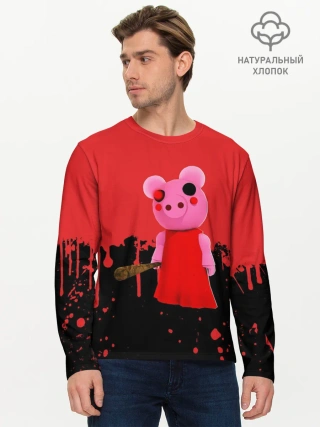 Мужской лонгслив базовый / ROBLOX PIGGY - СВИНКА ПИГГИ