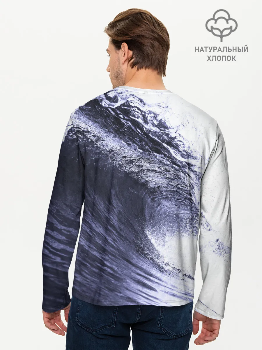 Мужской лонгслив базовый / Волна
