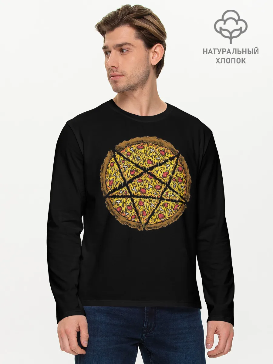 Мужской лонгслив базовый / Пиццаграмма