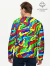 Мужской лонгслив базовый / Красочные узоры/абстракционизм