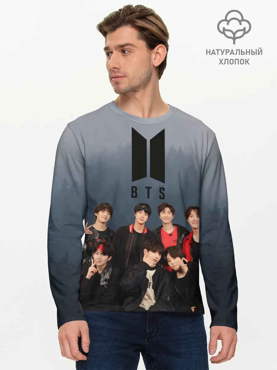 Мужской лонгслив базовый / BTS Forest
