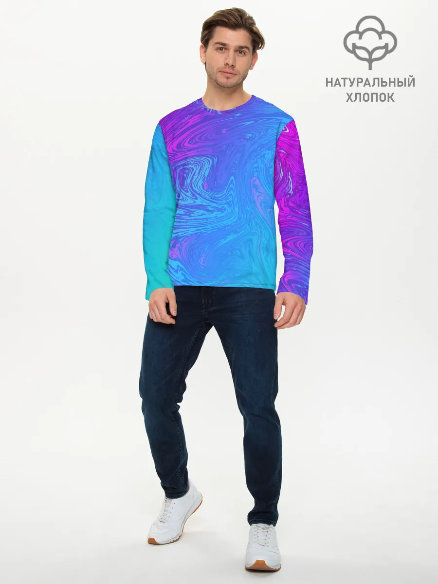 Мужской лонгслив базовый / BACKGROUND IN NEON