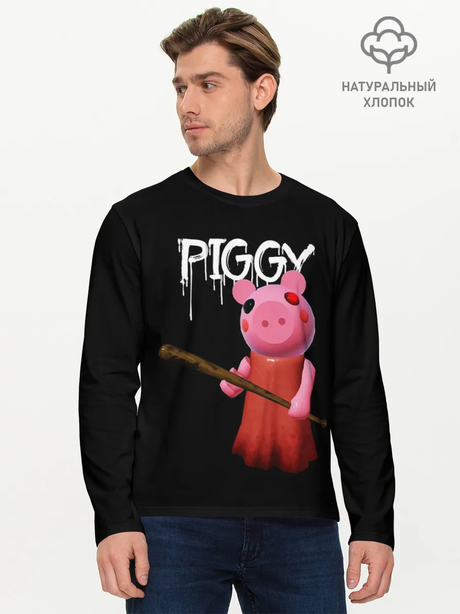 Мужской лонгслив базовый / ROBLOX PIGGY - СВИНКА ПИГГИ