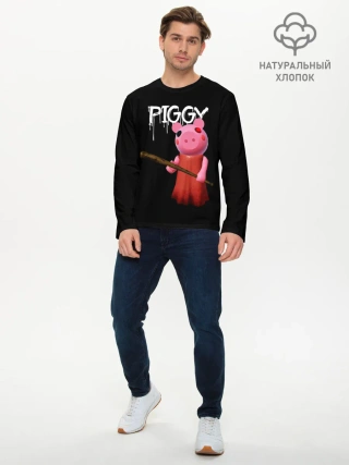 Мужской лонгслив базовый / ROBLOX PIGGY - СВИНКА ПИГГИ
