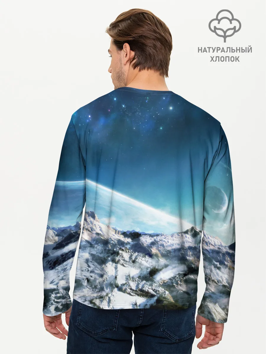 Мужской лонгслив базовый / Космос