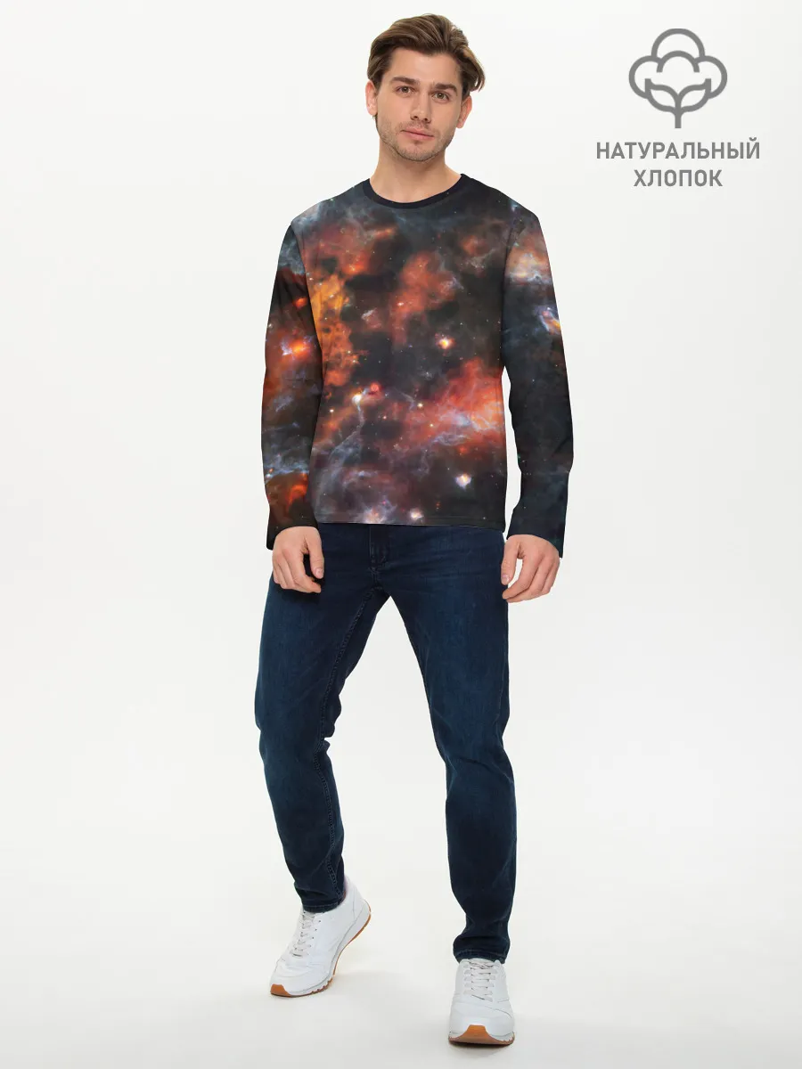 Мужской лонгслив базовый / Гигантская Вселенная
