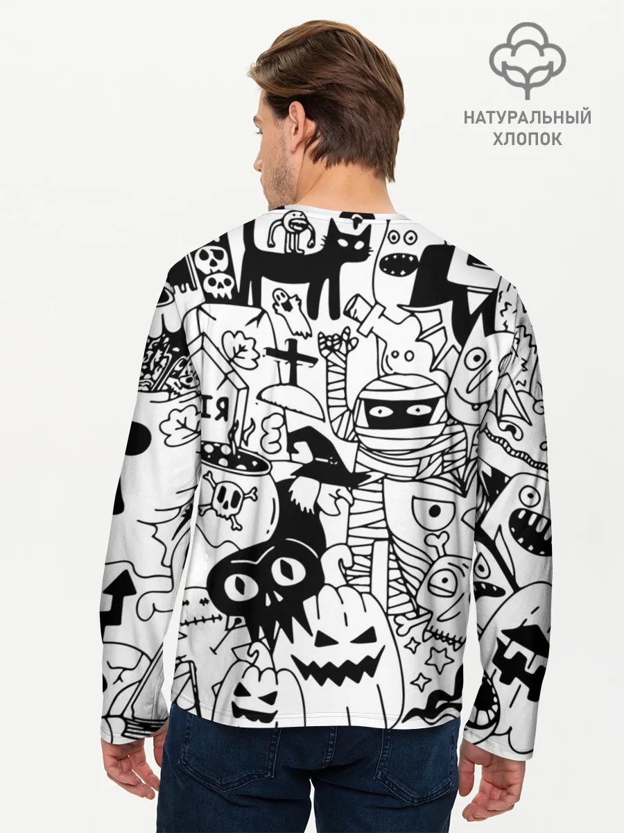 Мужской лонгслив базовый / Halloween