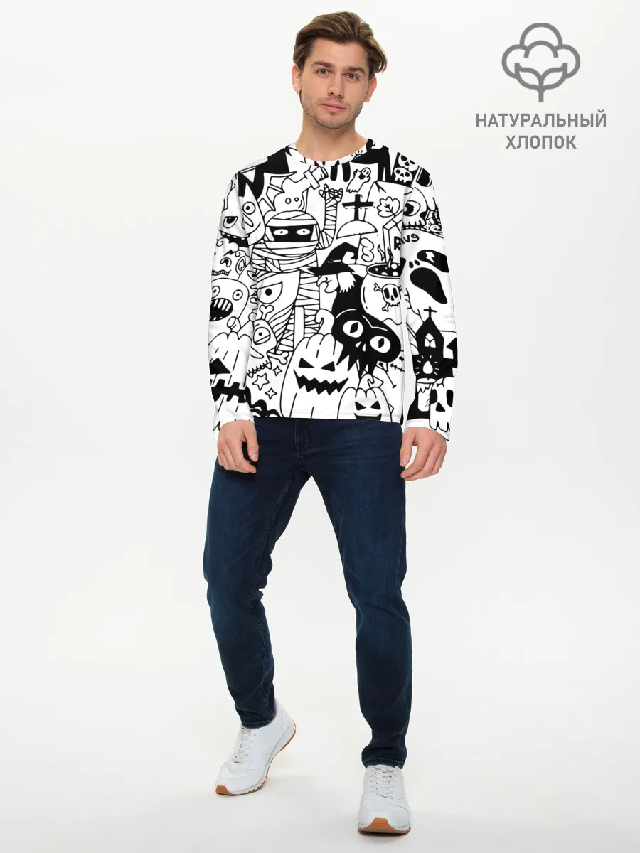Мужской лонгслив базовый / Halloween