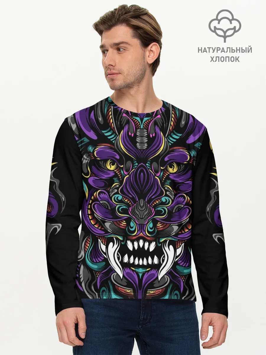 Мужской лонгслив базовый / Царь Зверей