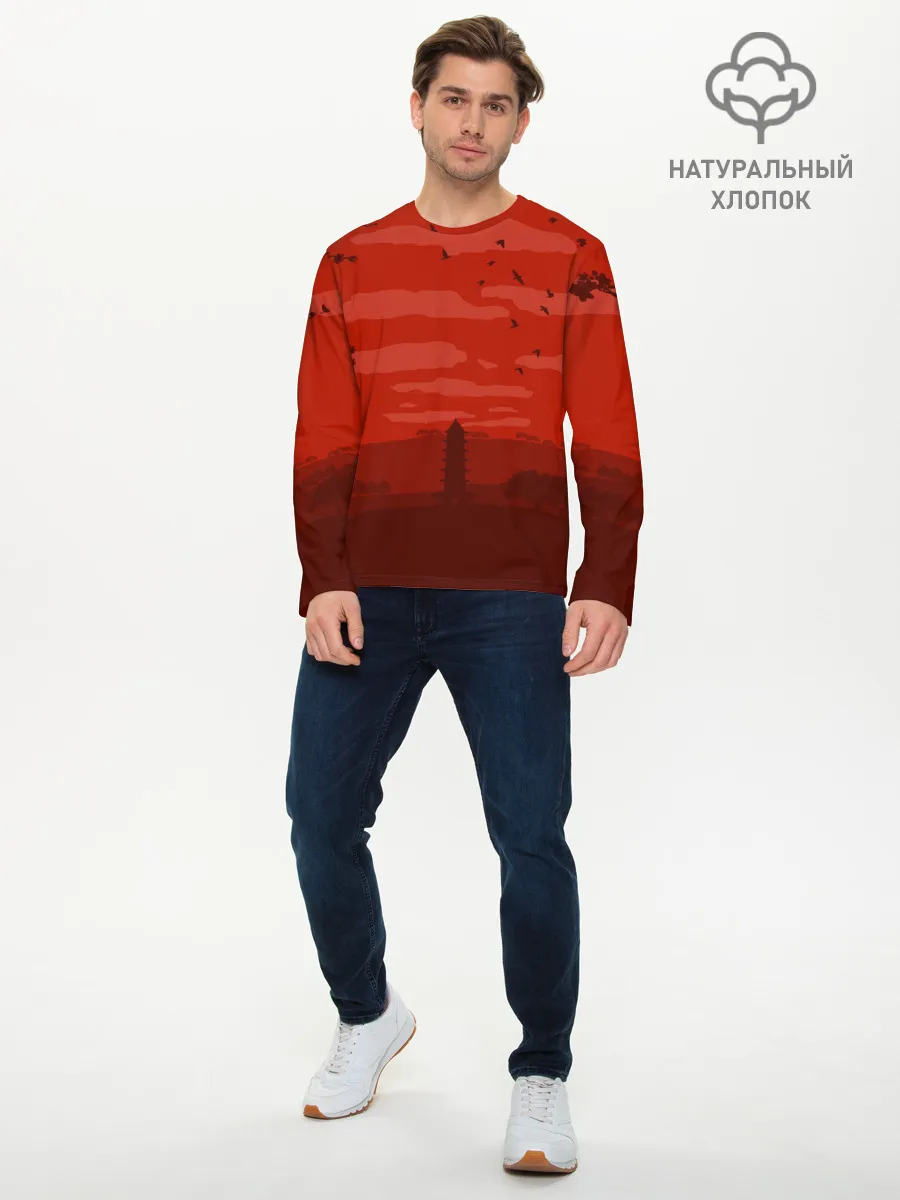 Мужской лонгслив базовый / Сакура