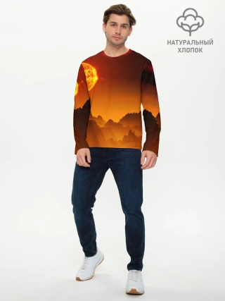 Мужской лонгслив базовый / космос