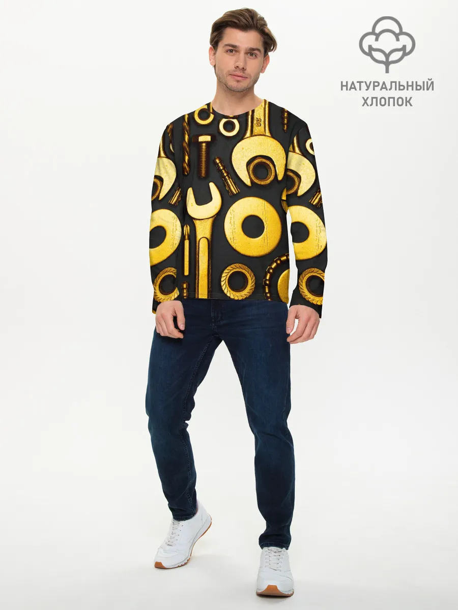 Мужской лонгслив базовый / КЛЮЧ ГАЙКА