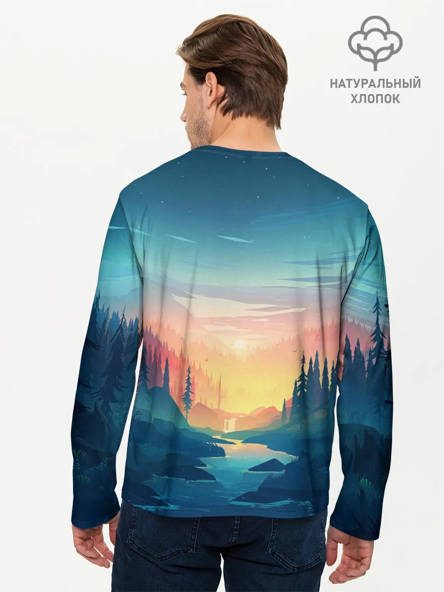 Мужской лонгслив базовый / Природа