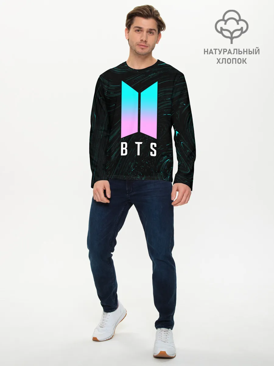 Мужской лонгслив базовый / BTS / БТС