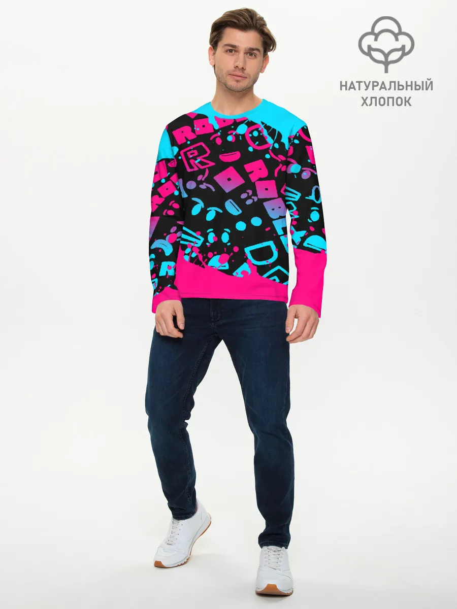 Мужской лонгслив базовый / Roblox