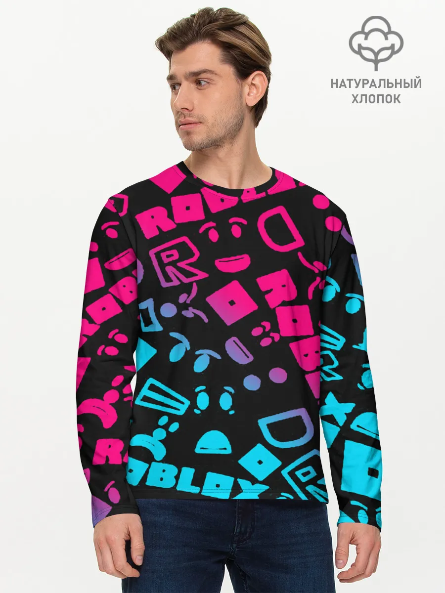 Мужской лонгслив базовый / Roblox