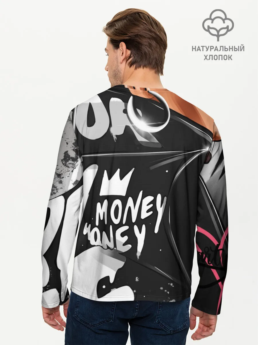 Мужской лонгслив базовый / Money, money