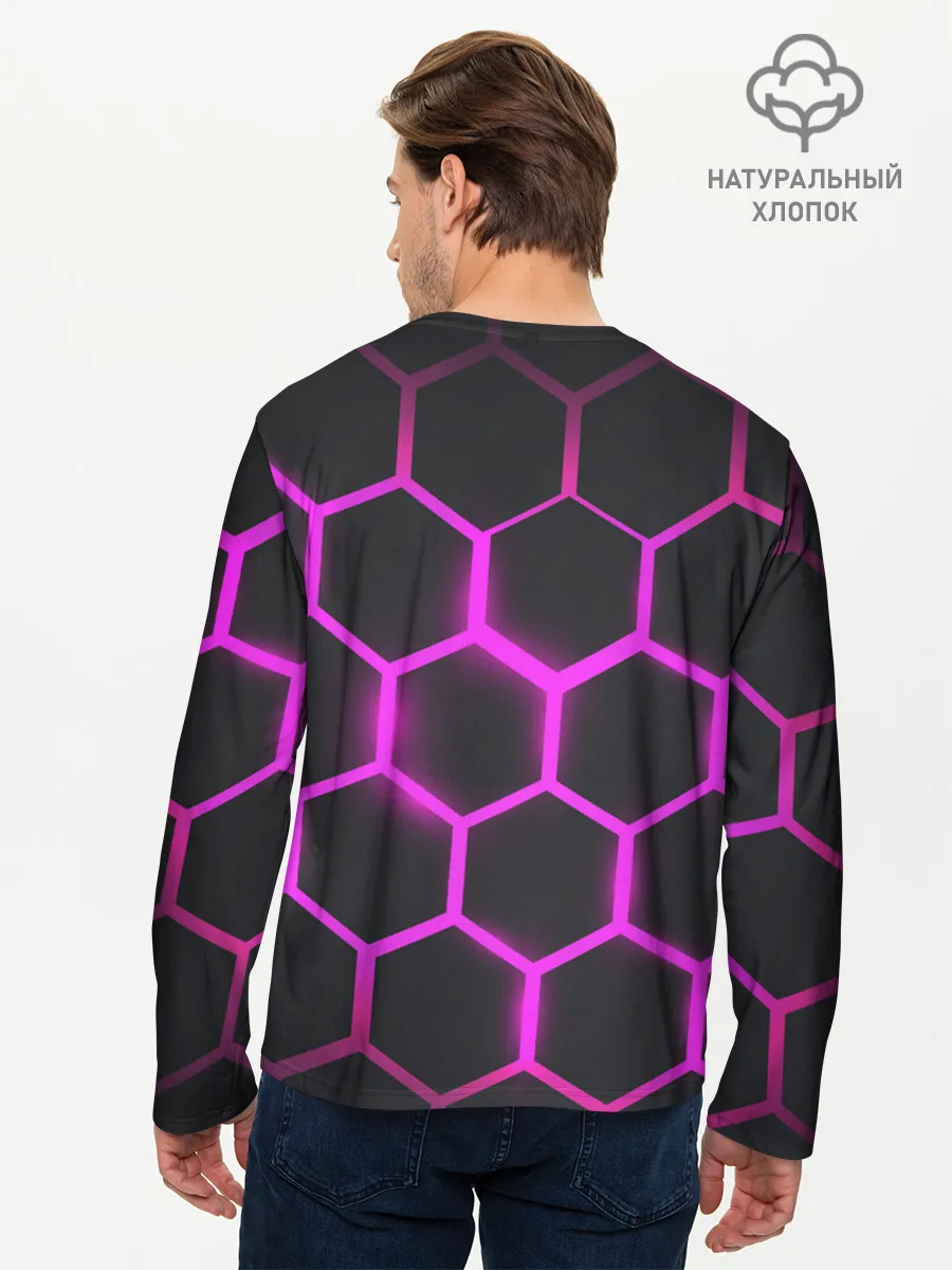Мужской лонгслив базовый / соты