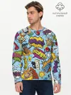 Мужской лонгслив базовый / Pop art comics