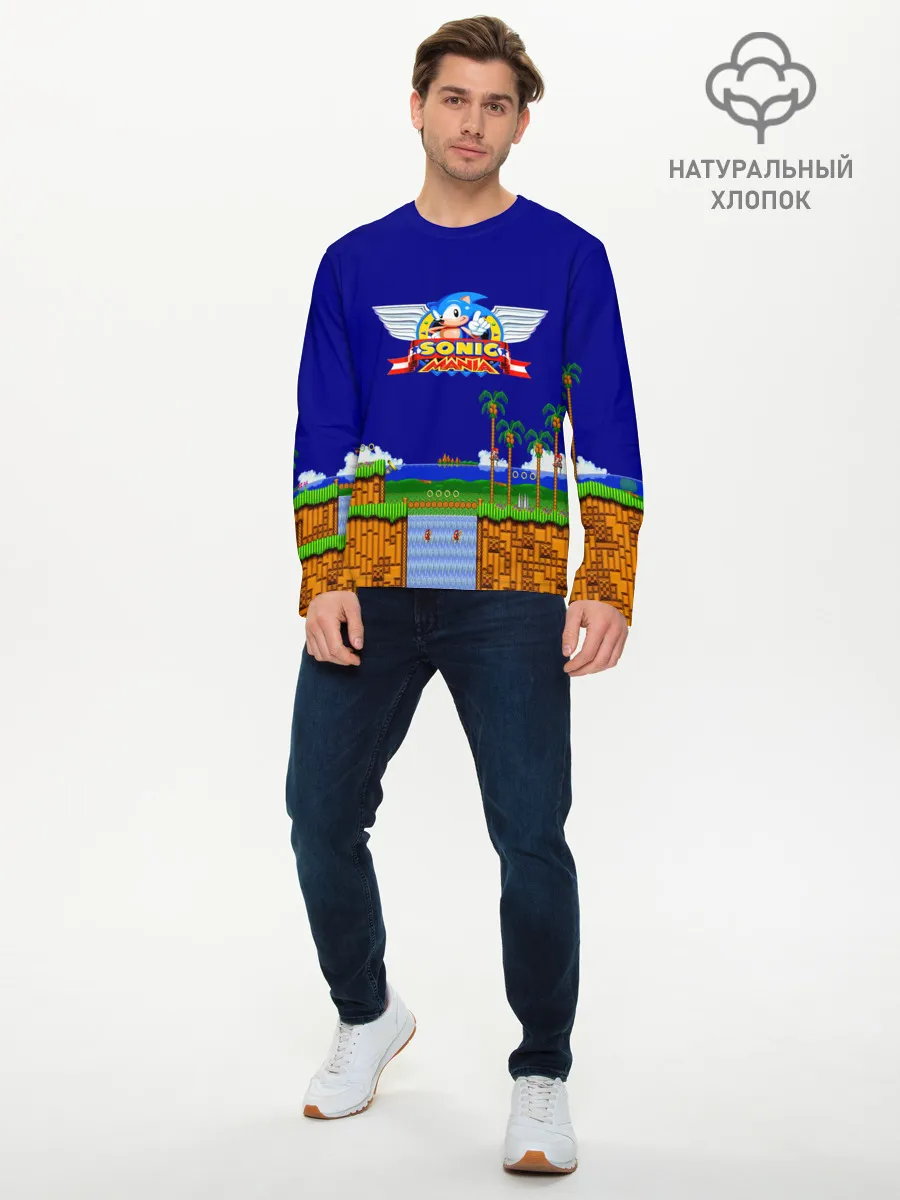 Мужской лонгслив базовый / Sonic.
