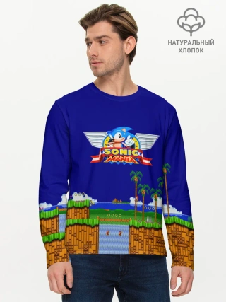 Мужской лонгслив базовый / Sonic.