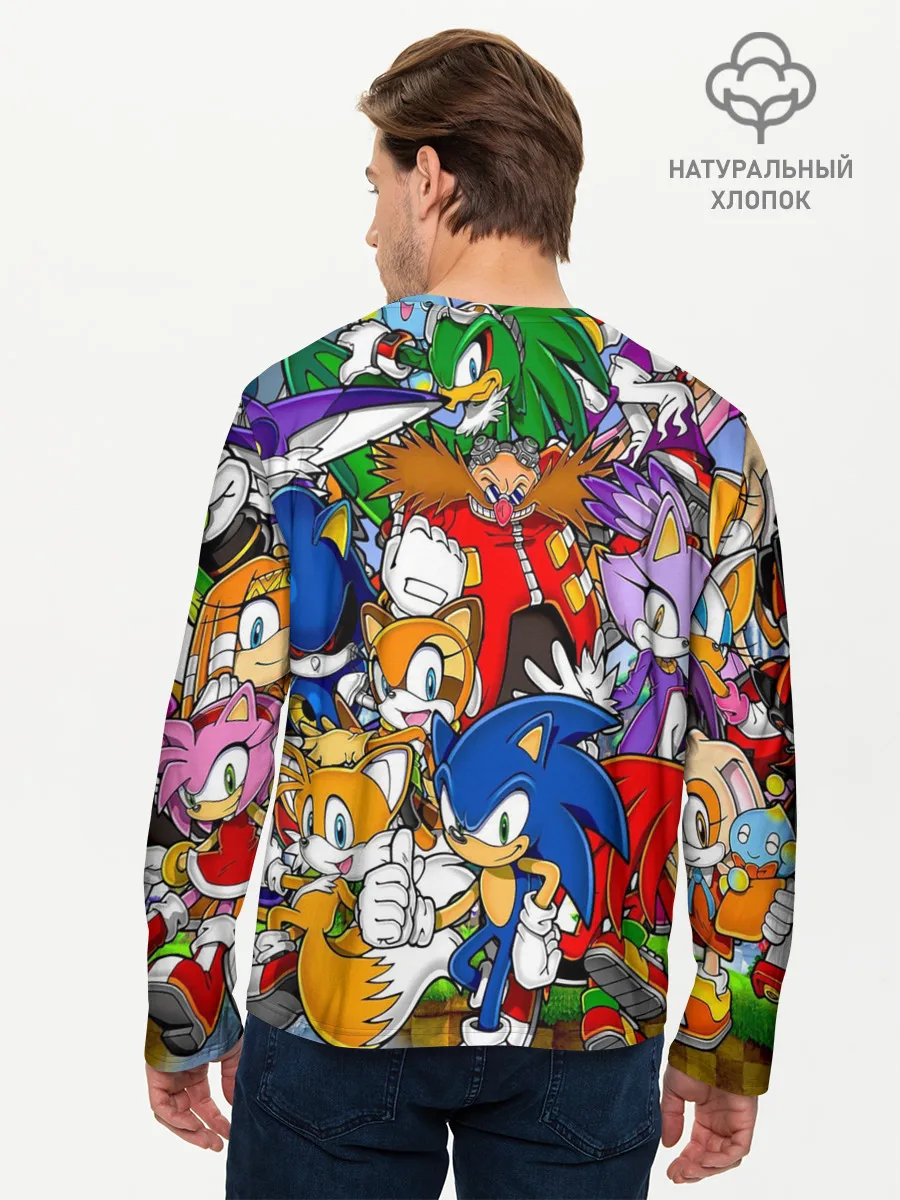 Мужской лонгслив базовый / Sonic.