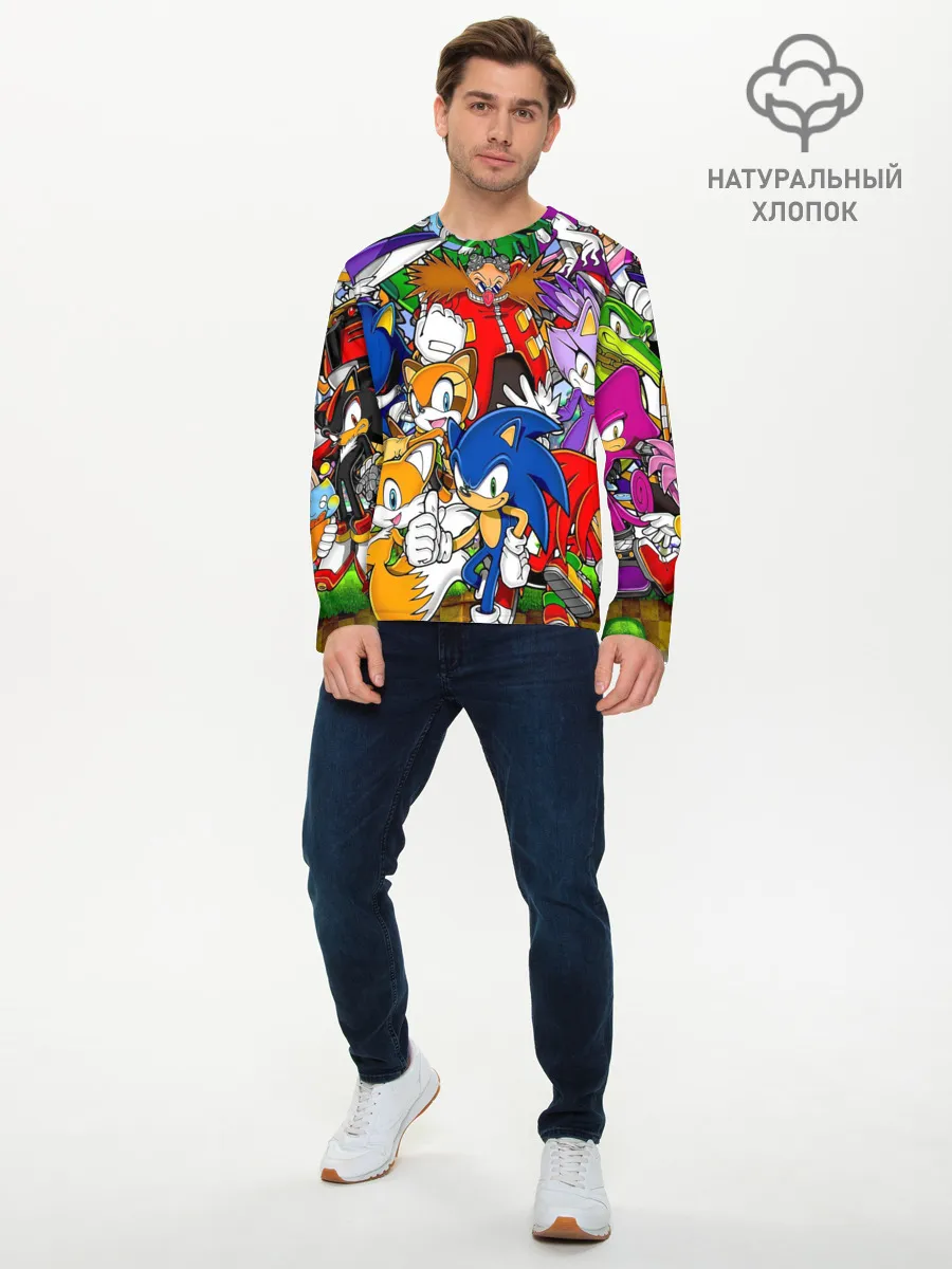 Мужской лонгслив базовый / Sonic.