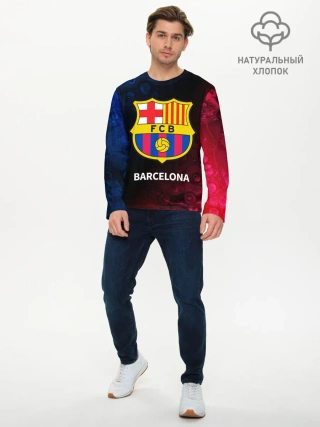 Мужской лонгслив базовый / BARCELONA / БАРСЕЛОНА