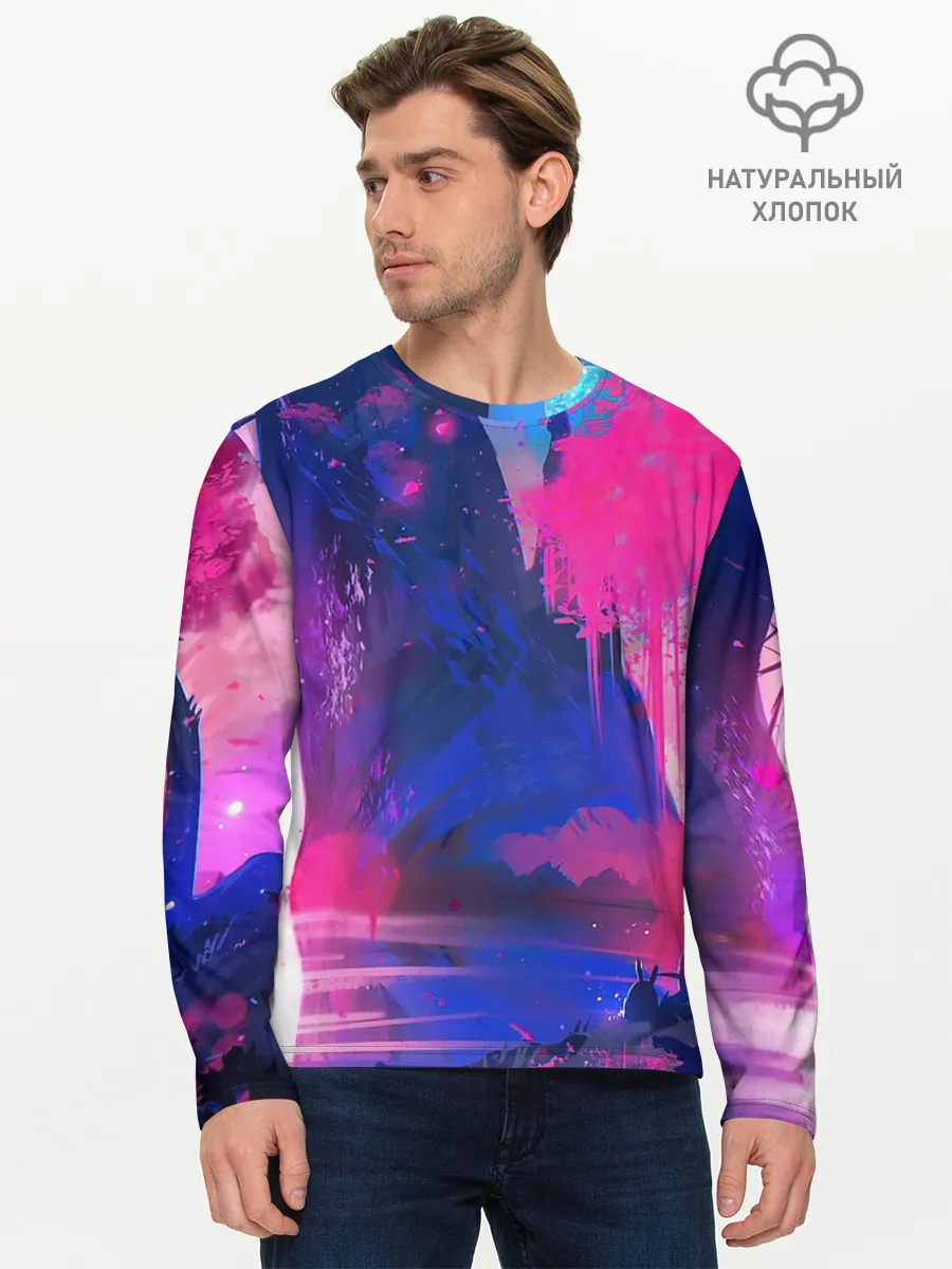 Мужской лонгслив базовый / Неоновые Краски