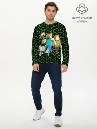 Мужской лонгслив базовый / minecraft