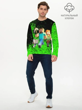Мужской лонгслив базовый / minecraft