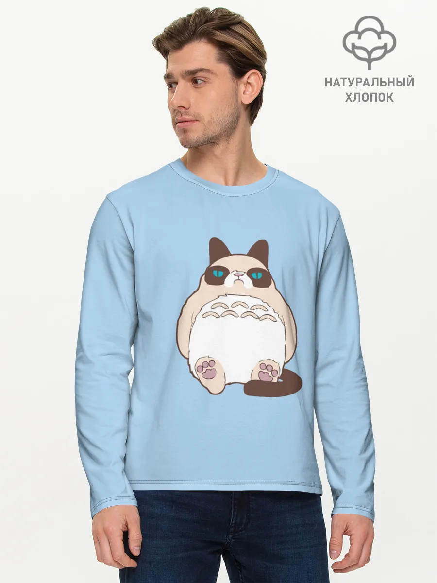 Мужской лонгслив базовый / Тоторный кот