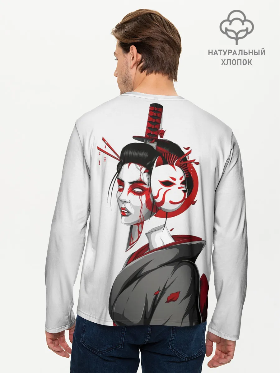 Мужской лонгслив базовый / Гейша