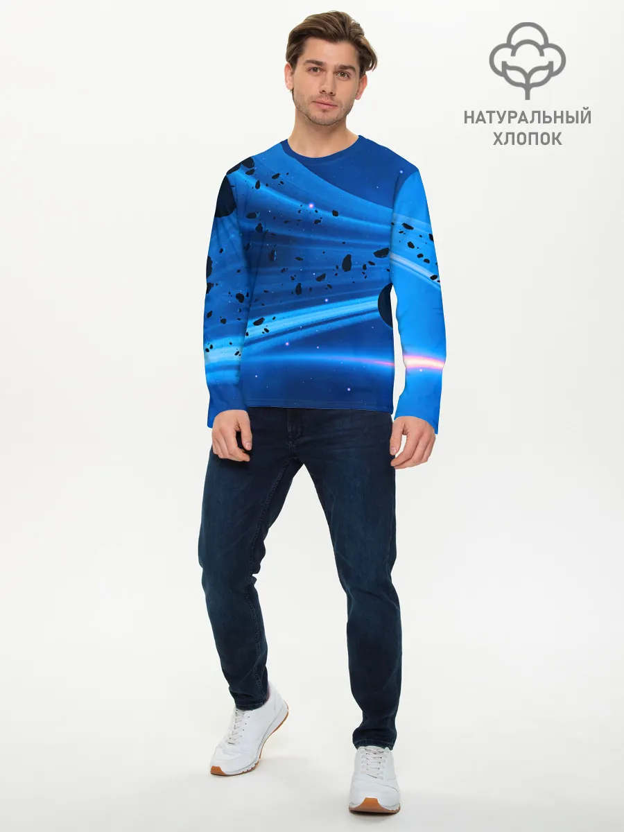 Мужской лонгслив базовый / Space