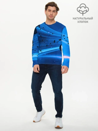 Мужской лонгслив базовый / Space