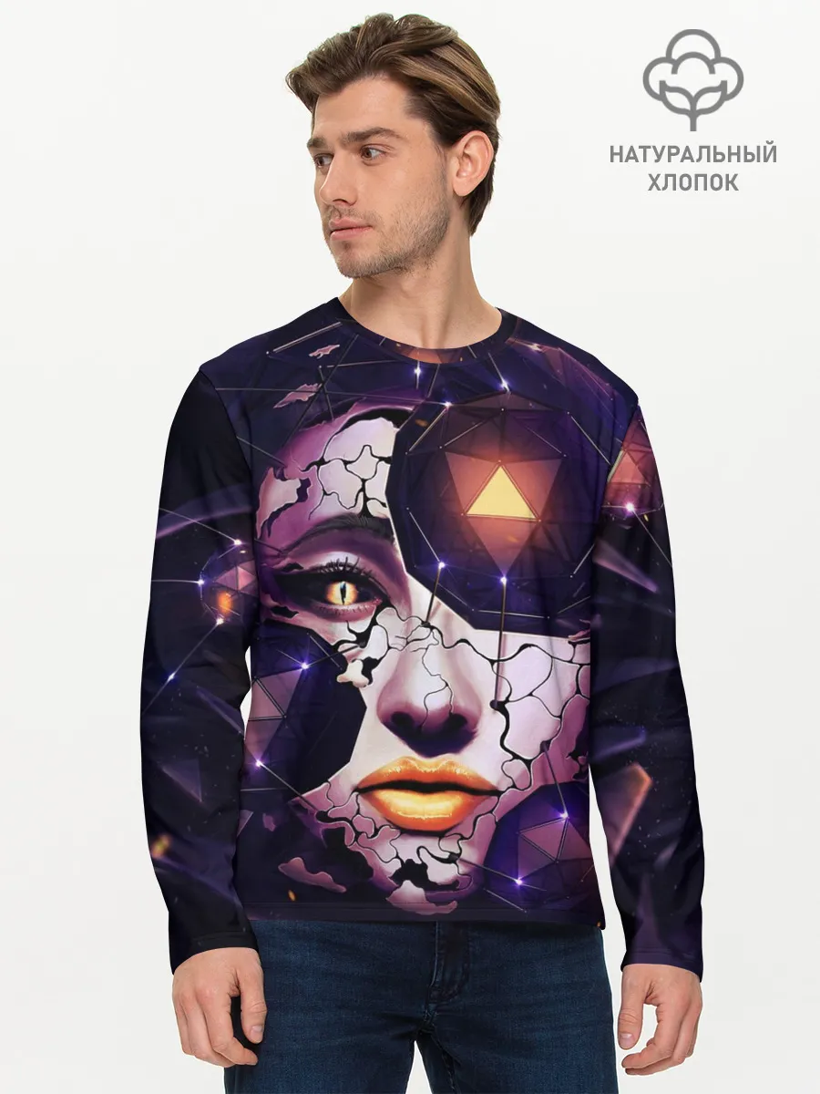 Мужской лонгслив базовый / Лицо
