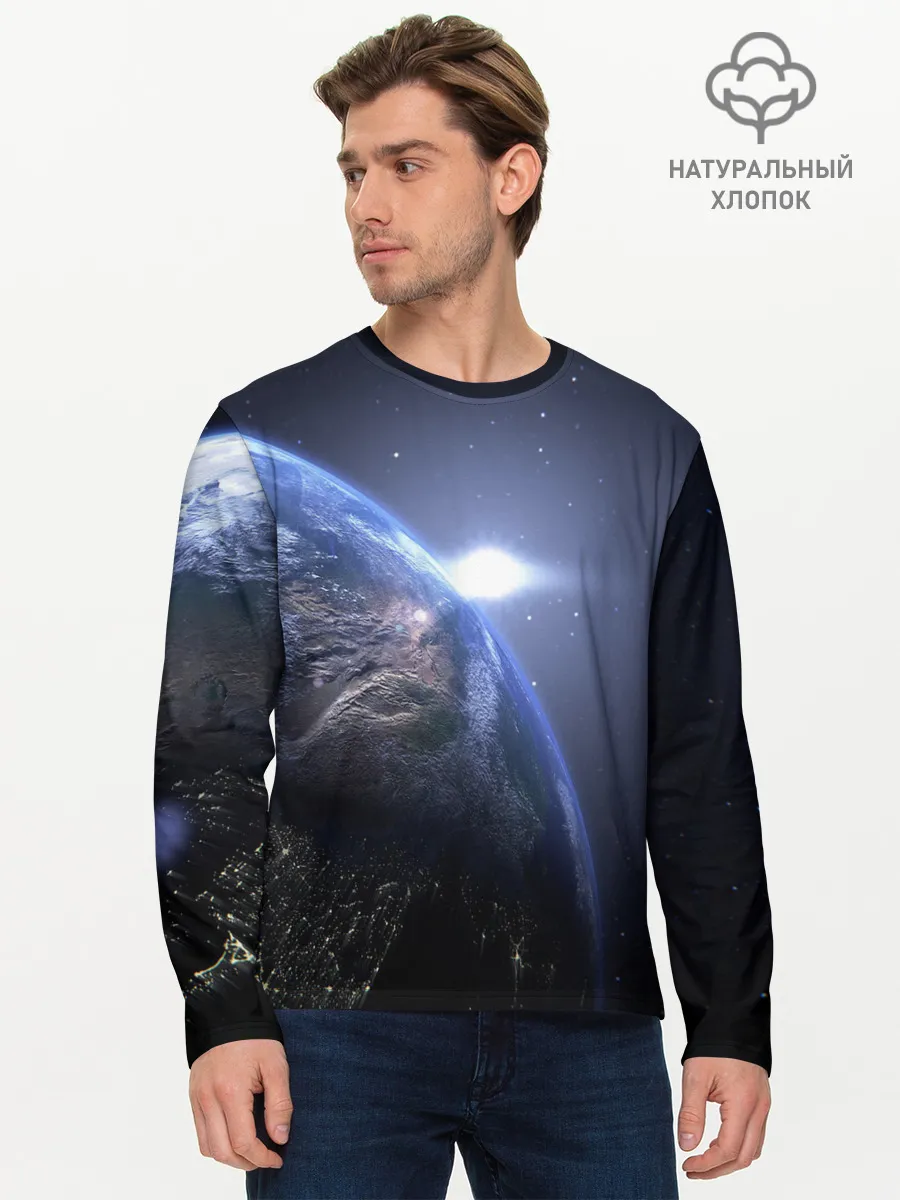 Мужской лонгслив базовый / Earth