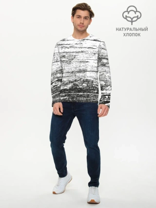 Мужской лонгслив базовый / Деревянный