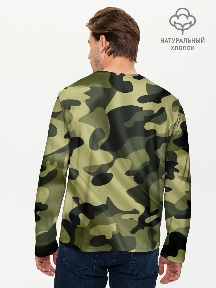 Мужской лонгслив базовый / Милитари