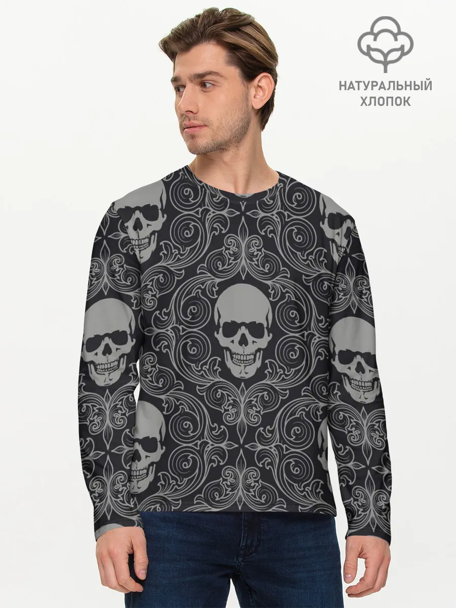 Мужской лонгслив базовый / Skulls