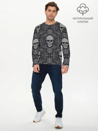 Мужской лонгслив базовый / Skulls